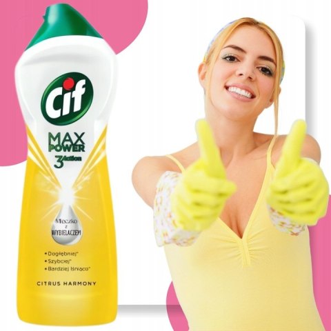 Cif Max Power Citrus Harmony Mleczko z Wybielaczem 1001G Cif Max Power Citrus Harmony Mleczko z Wybielaczem 1001G