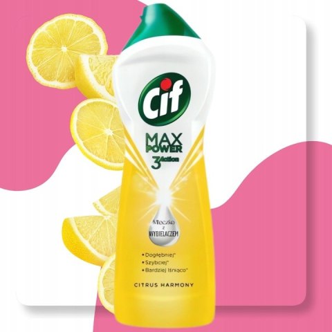Cif Max Power Citrus Harmony Mleczko z Wybielaczem 1001G Cif Max Power Citrus Harmony Mleczko z Wybielaczem 1001G