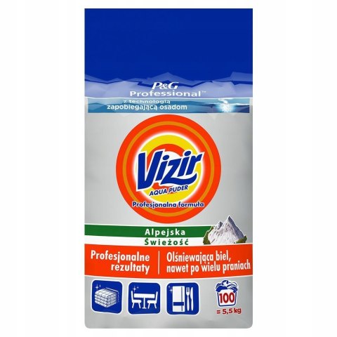 Vizir proszek do prania professional alpejska świeżość universal 5,5kg 100p Vizir proszek do prania professional alpejska świeżość universal 5,5kg 100p